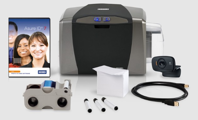 Impresora de tarjetas HID DTC1250E con insumos